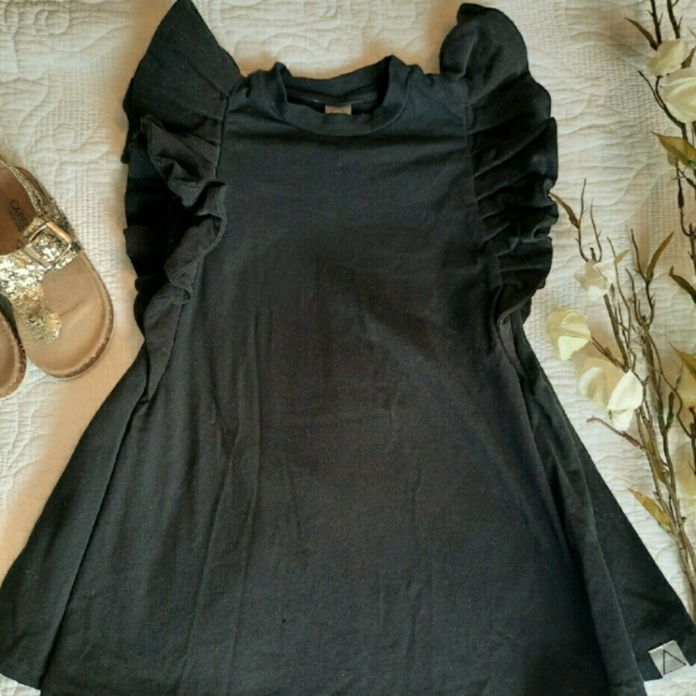 🚫sold🚫NASHABlack Angel Sleeve dressGirls 18-24m